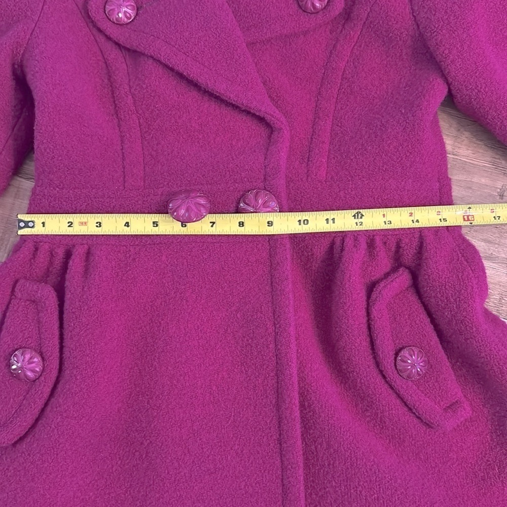 Yinge Ni Fushia Women’s Coat. Sz-10 Barbiecore Purple/Pink. Gorgeous Buttons EUC - Picture 16 of 16